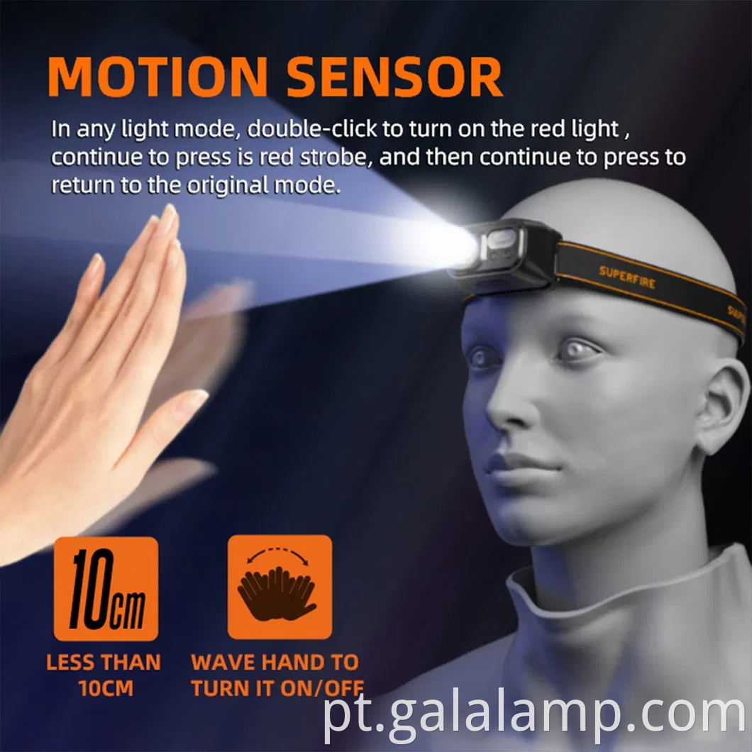 Farol portátil com 9 modos, recarregável, ideal para acampar